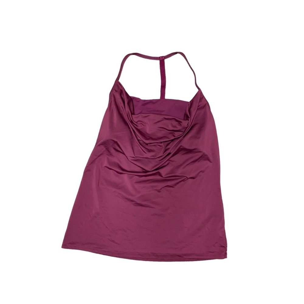 Fabletics, "Liv Tank Top" with Built-in Bra,"Blackberry"/Purple/Red, Medium,Used